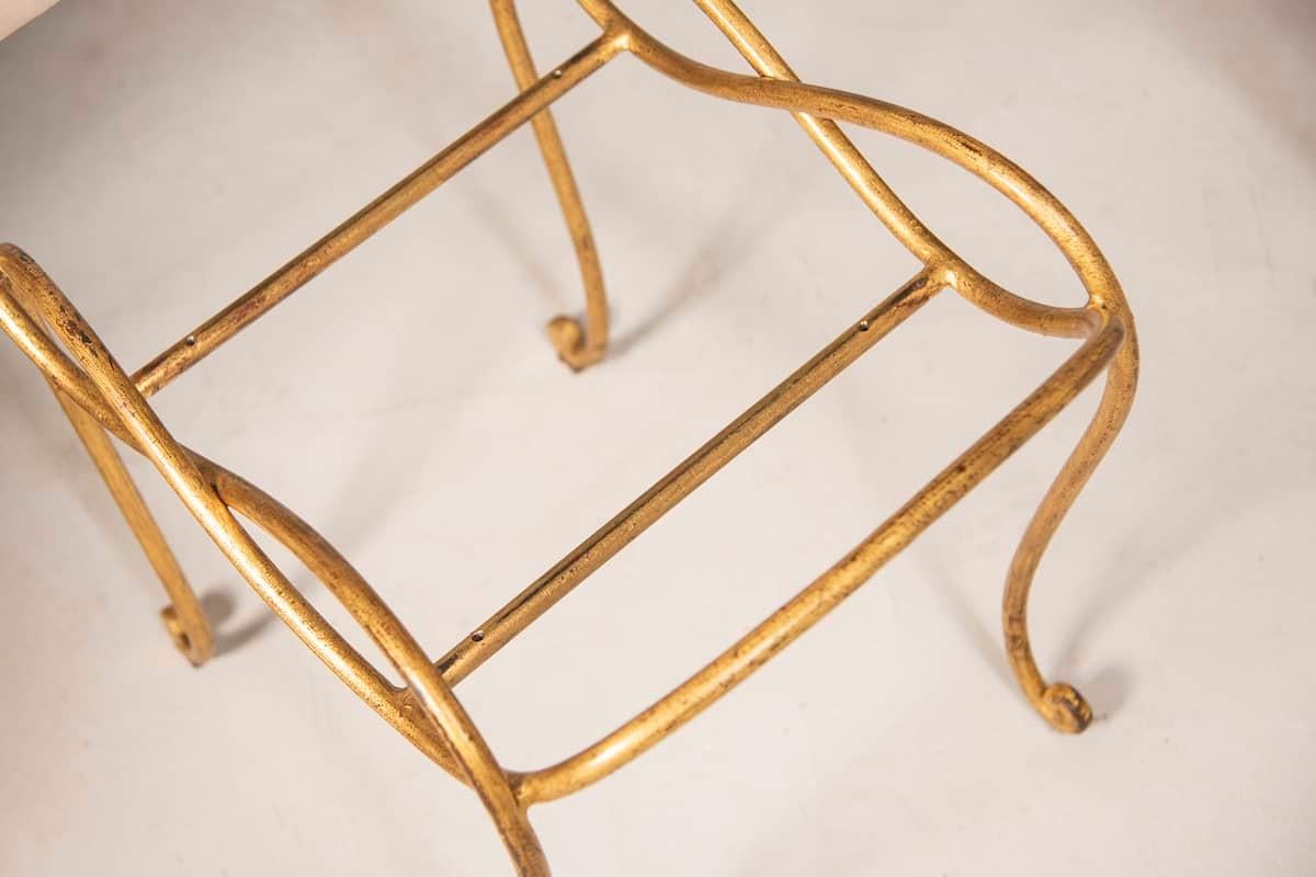 Art Deco Set of 10 French Wrought Iron Chairs For Sale 8