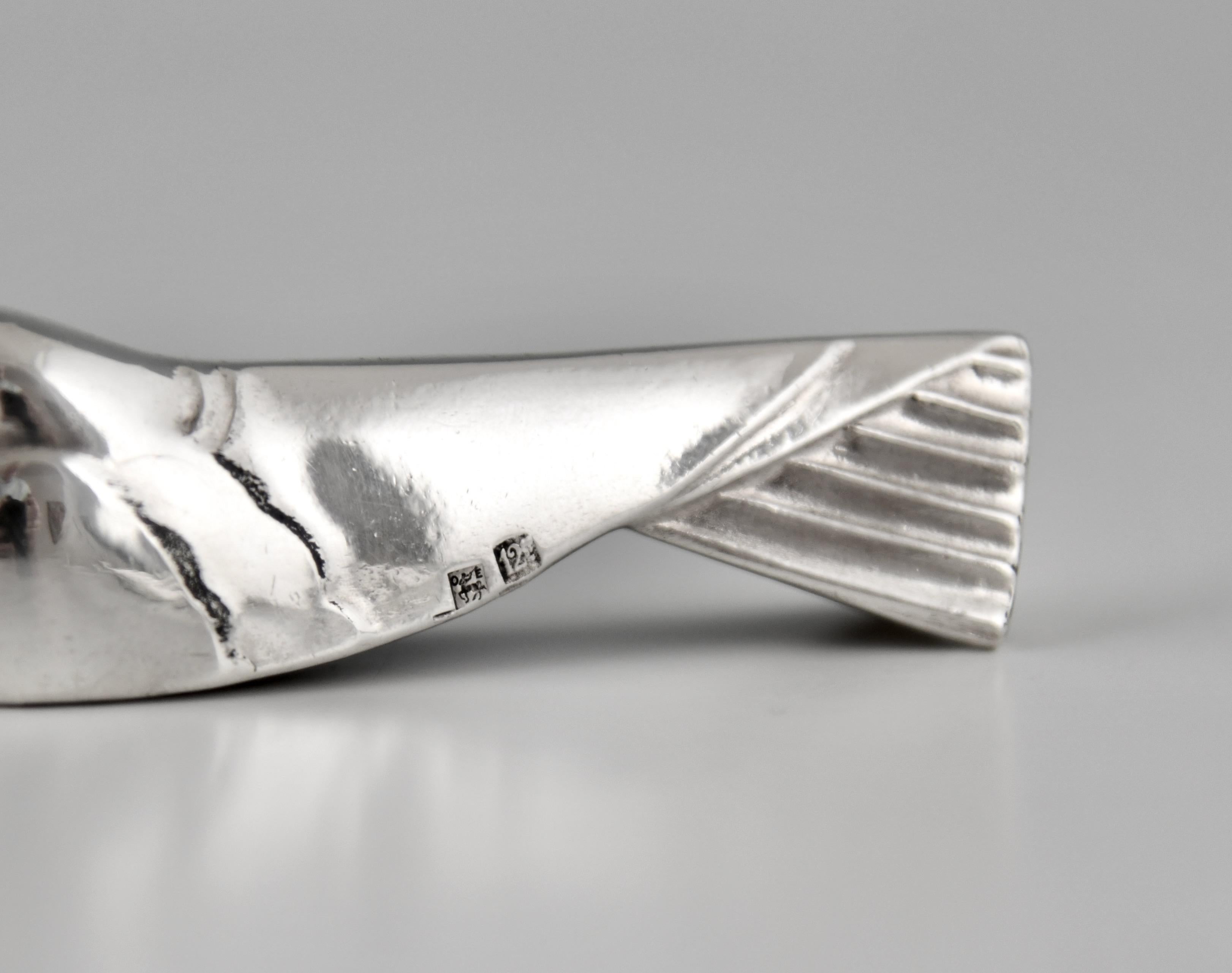 Art Deco set of 12 animal knife-rests by Ercuis France 1930. In Good Condition In Antwerp, BE