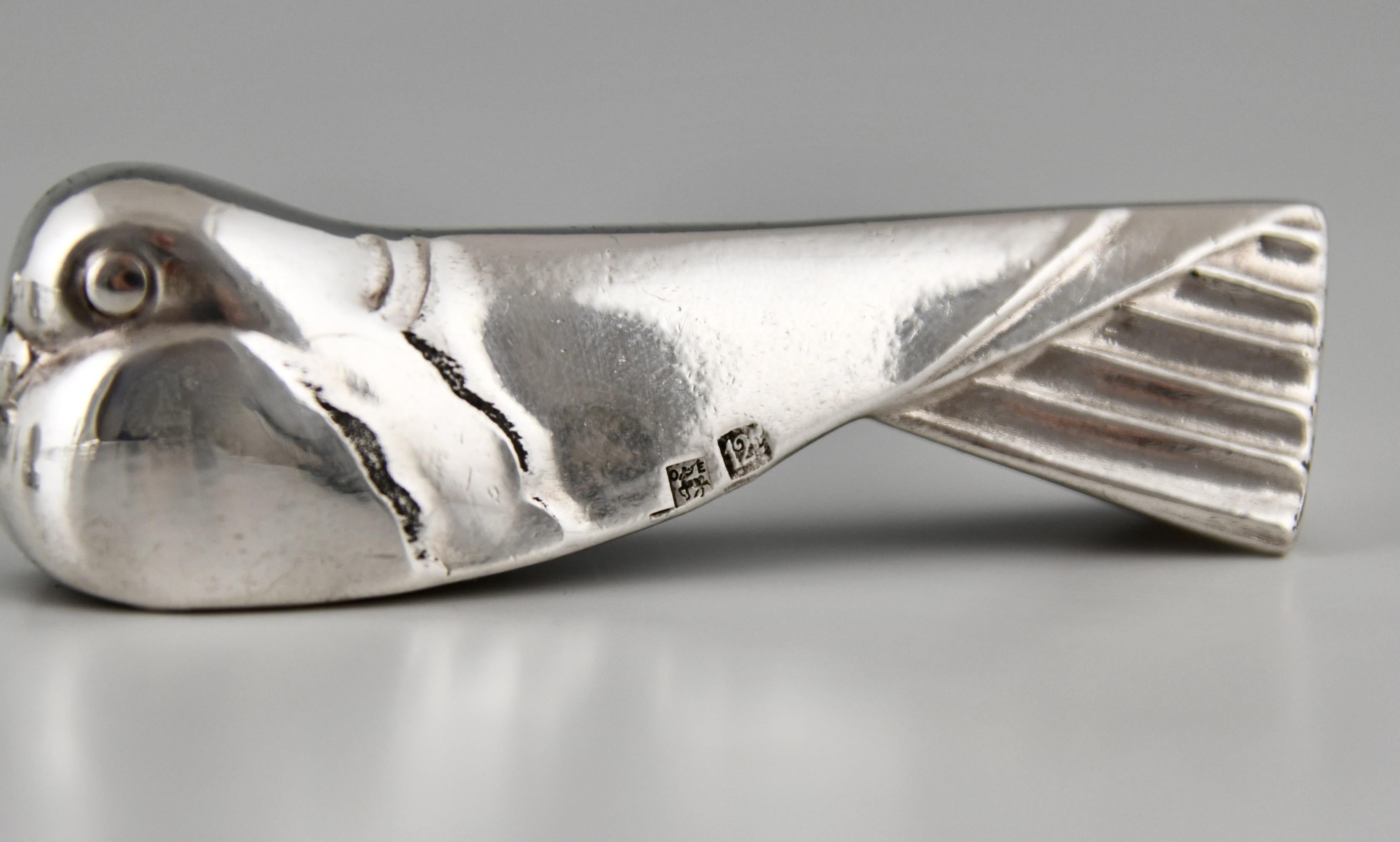 Art Deco set of 12 animal knife-rests by Ercuis France 1930. 1