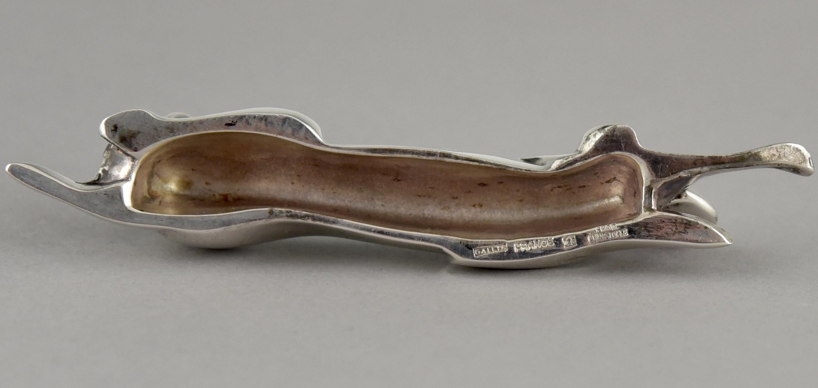 Art Deco Set of 12 Animal Knife Rests in Case Sandoz for Gallia Christofle, 1930 2