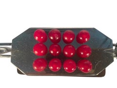 Art Deco Set of 12 Cocktail Picks Being Carried by Two Men Carrying a Litter