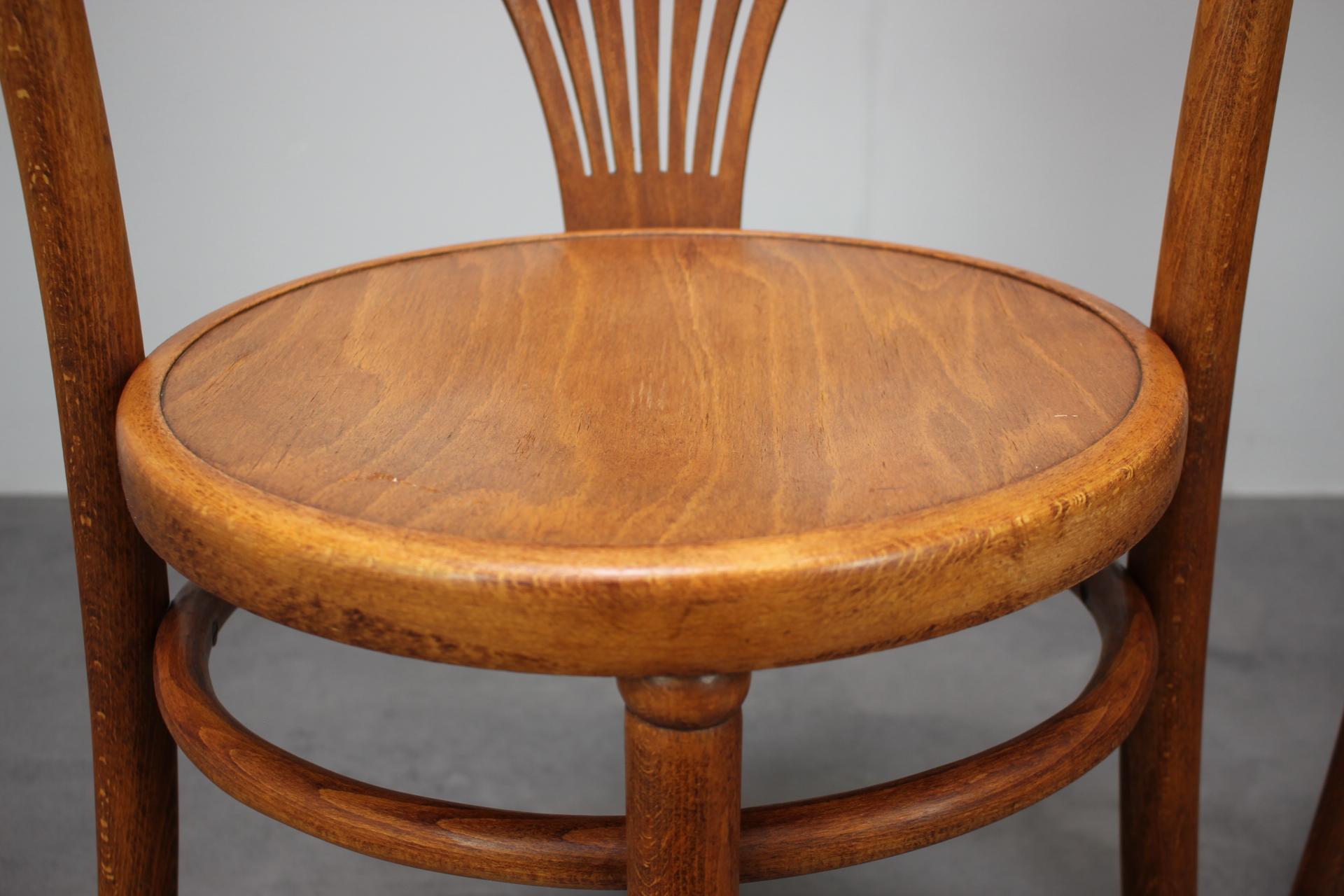 Art-Deco set of 2 Chairs by Thonet, 1920s For Sale 2