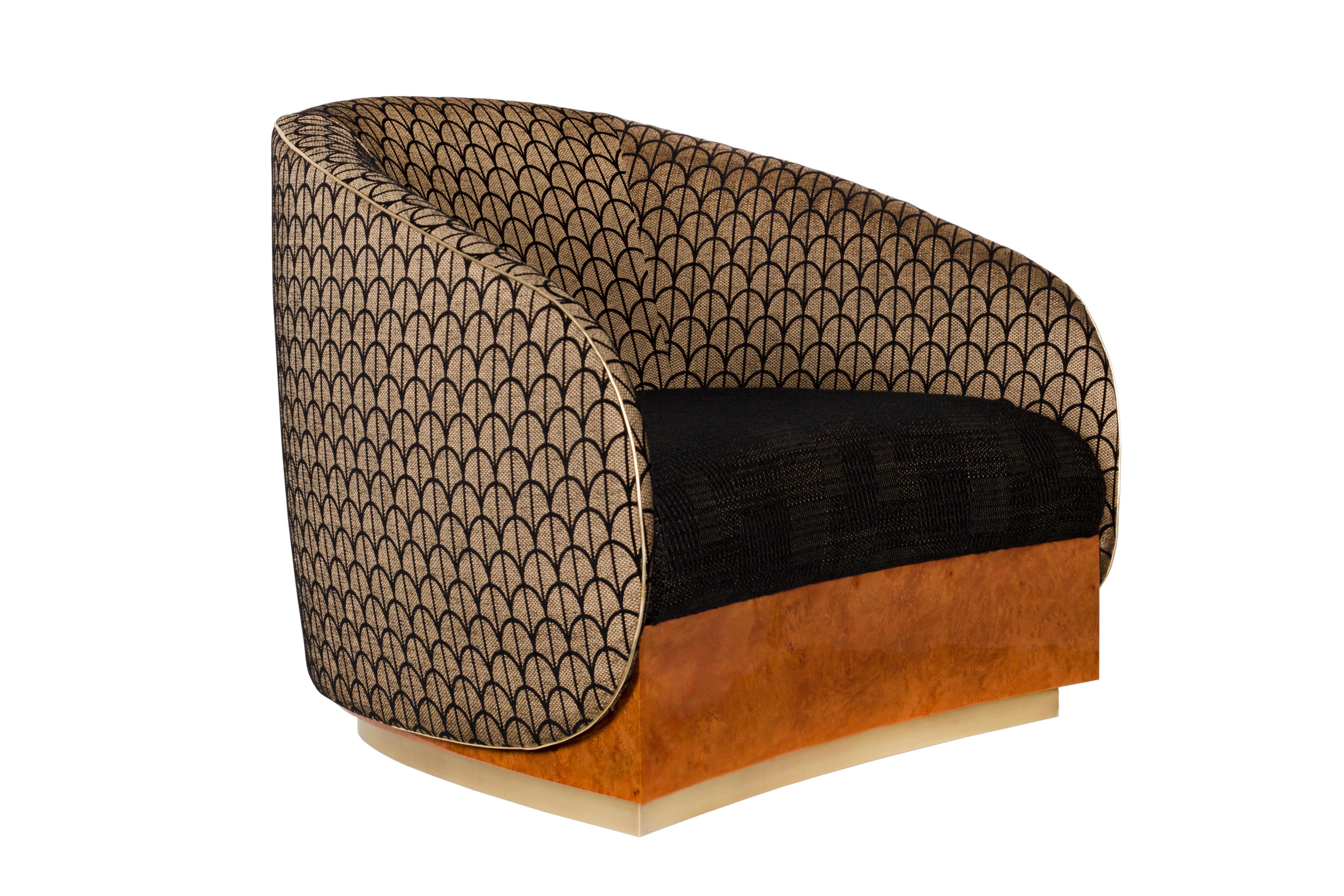 Art Deco Ensemble de 2 fauteuils Halden dans le style des années 1930 Fait à la main par Greenapple en vente 2
