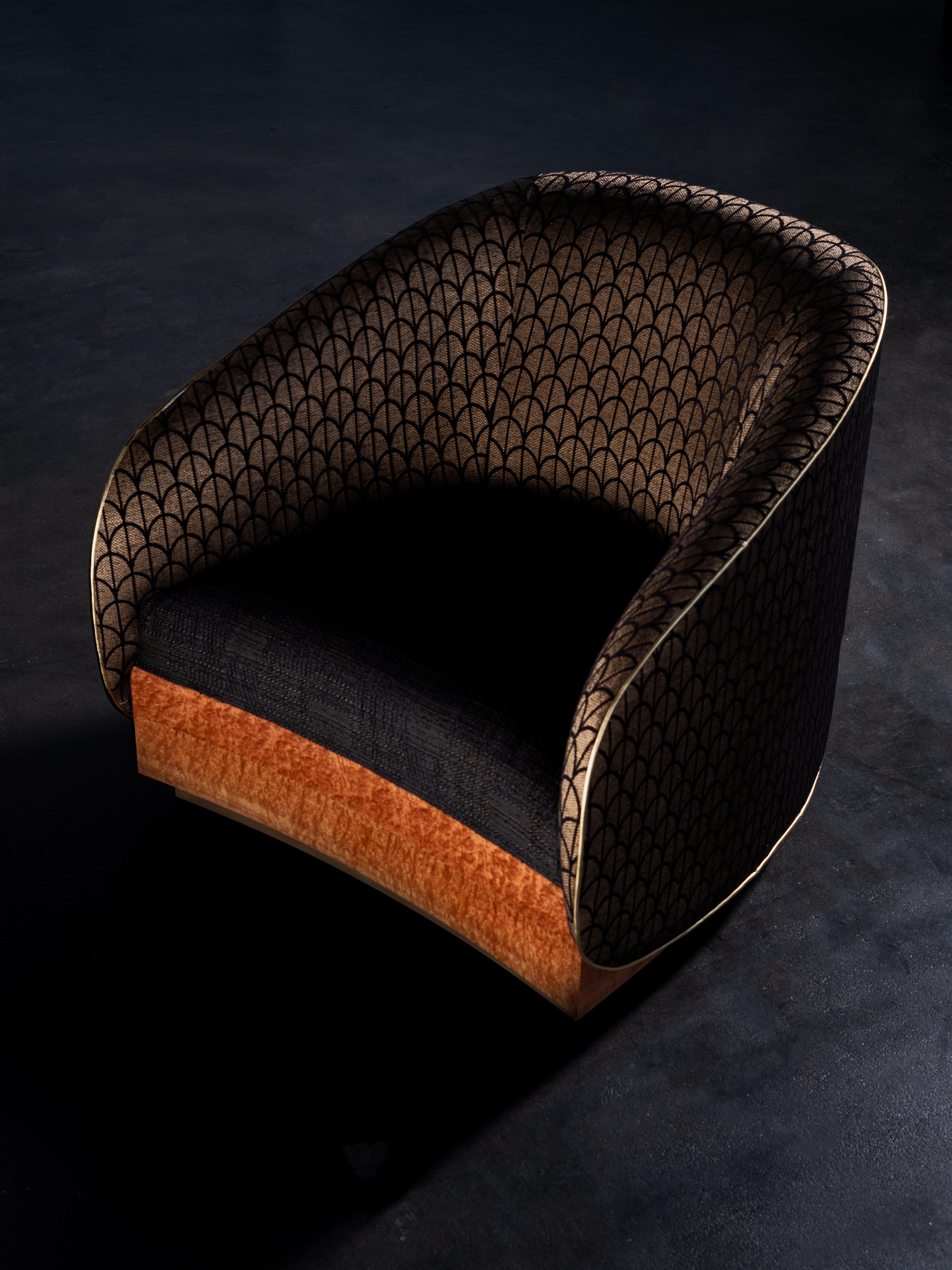 Portugais Art Deco Ensemble de 2 fauteuils Halden dans le style des années 1930 Fait à la main par Greenapple en vente