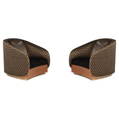 Art Deco Ensemble de 2 fauteuils Halden dans le style des années 1930 Fait à la main par Greenapple