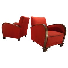 Art Deco set of 2 lounge chairs, 1930