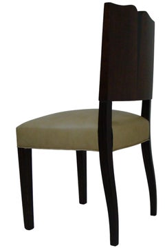 Art Deco Set of 4 Chairs, Made in France