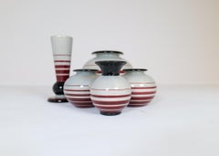 Set di 5 pezzi decorativi in ceramica Art Decor Rörstrand Svezia anni '40