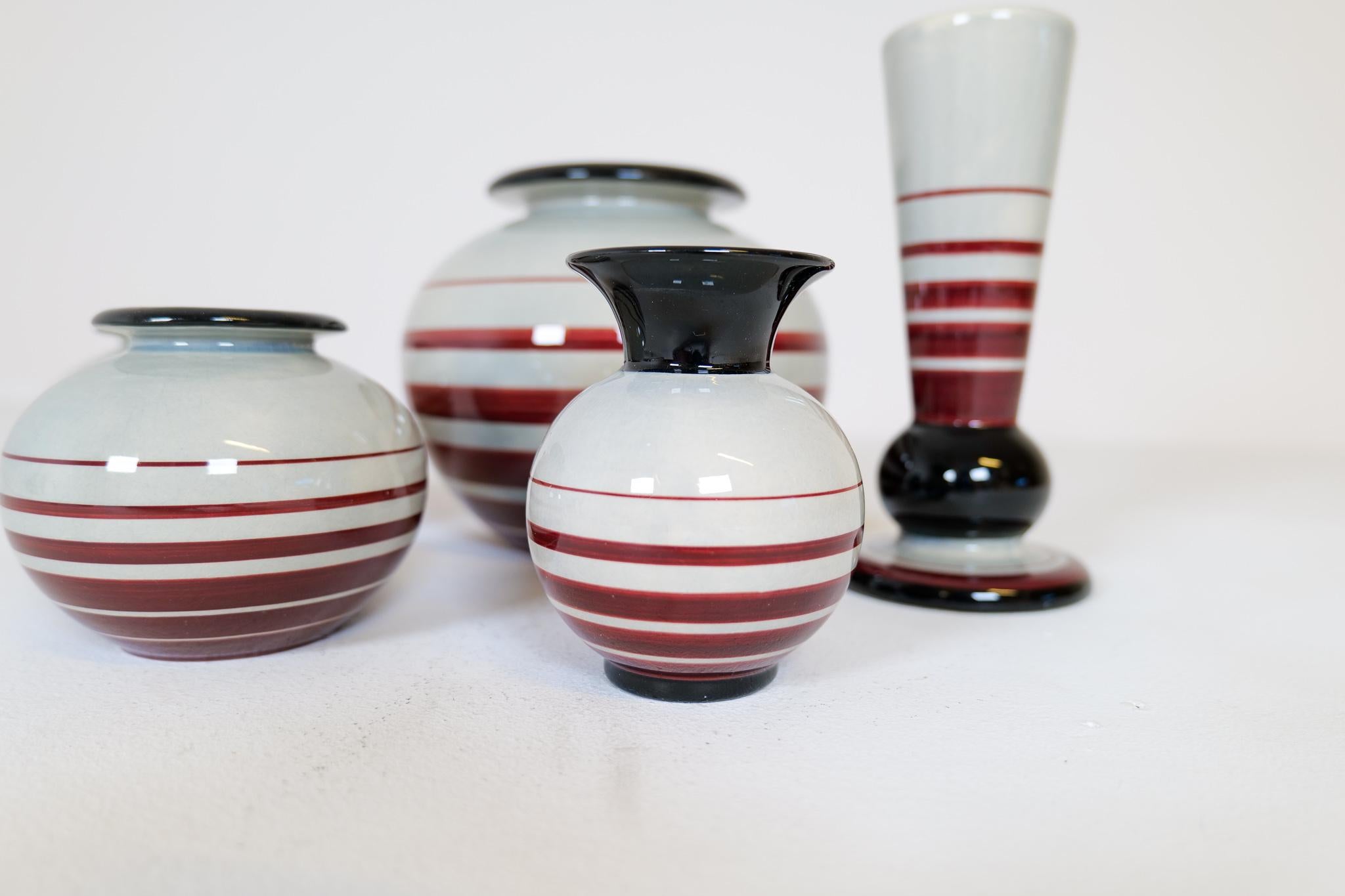 Art Deco Set of 5 Decorative Ceramic Pieces Rörstrand Sweden 1940s For Sale 2
