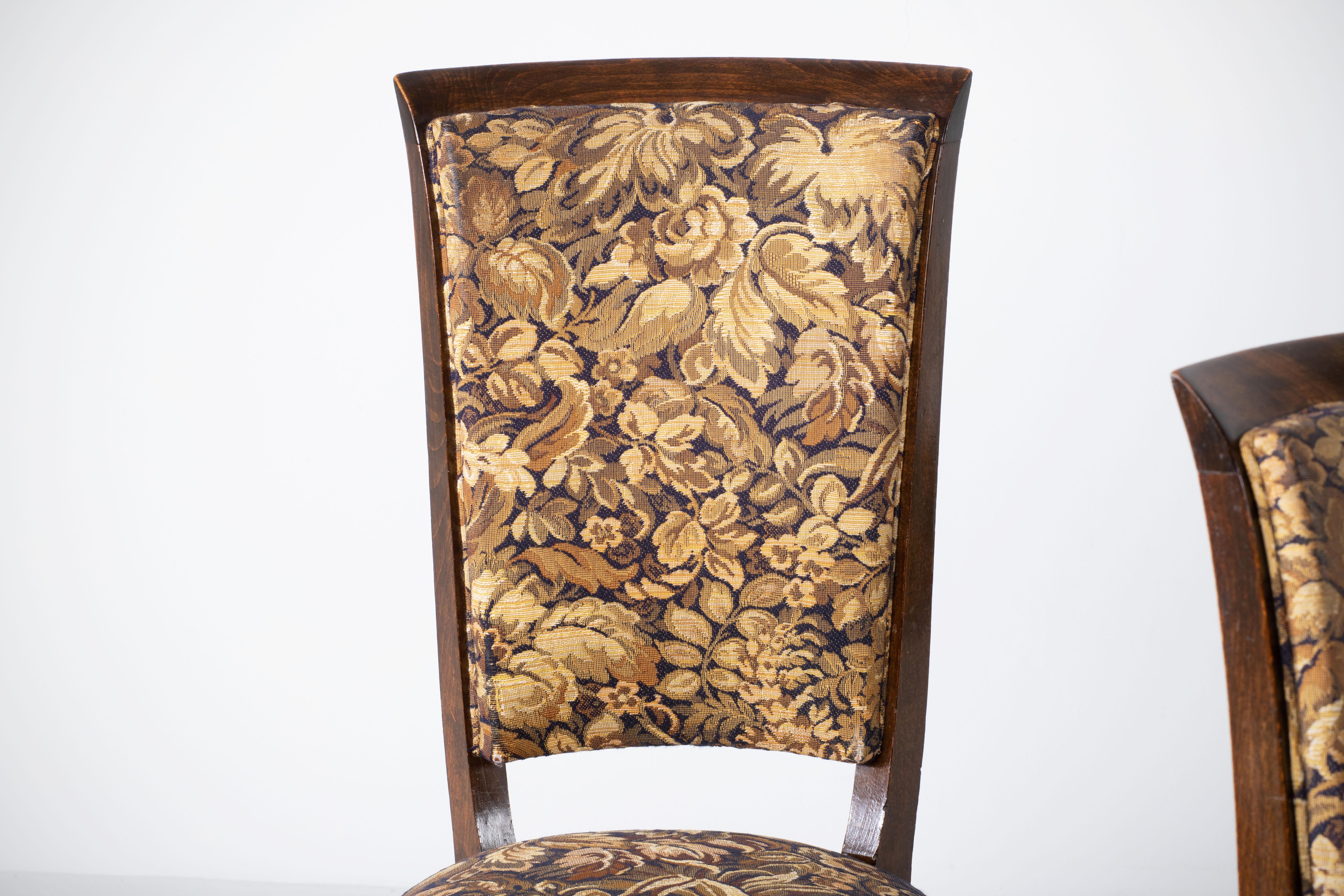 Ensemble Art Déco de 4 chaises, Charles Dudouyt, France, 1940 en vente 4
