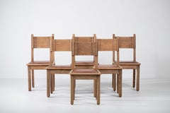 Juego de 6 sillas Art Déco, Dudouyt Insp, Francia, 1940