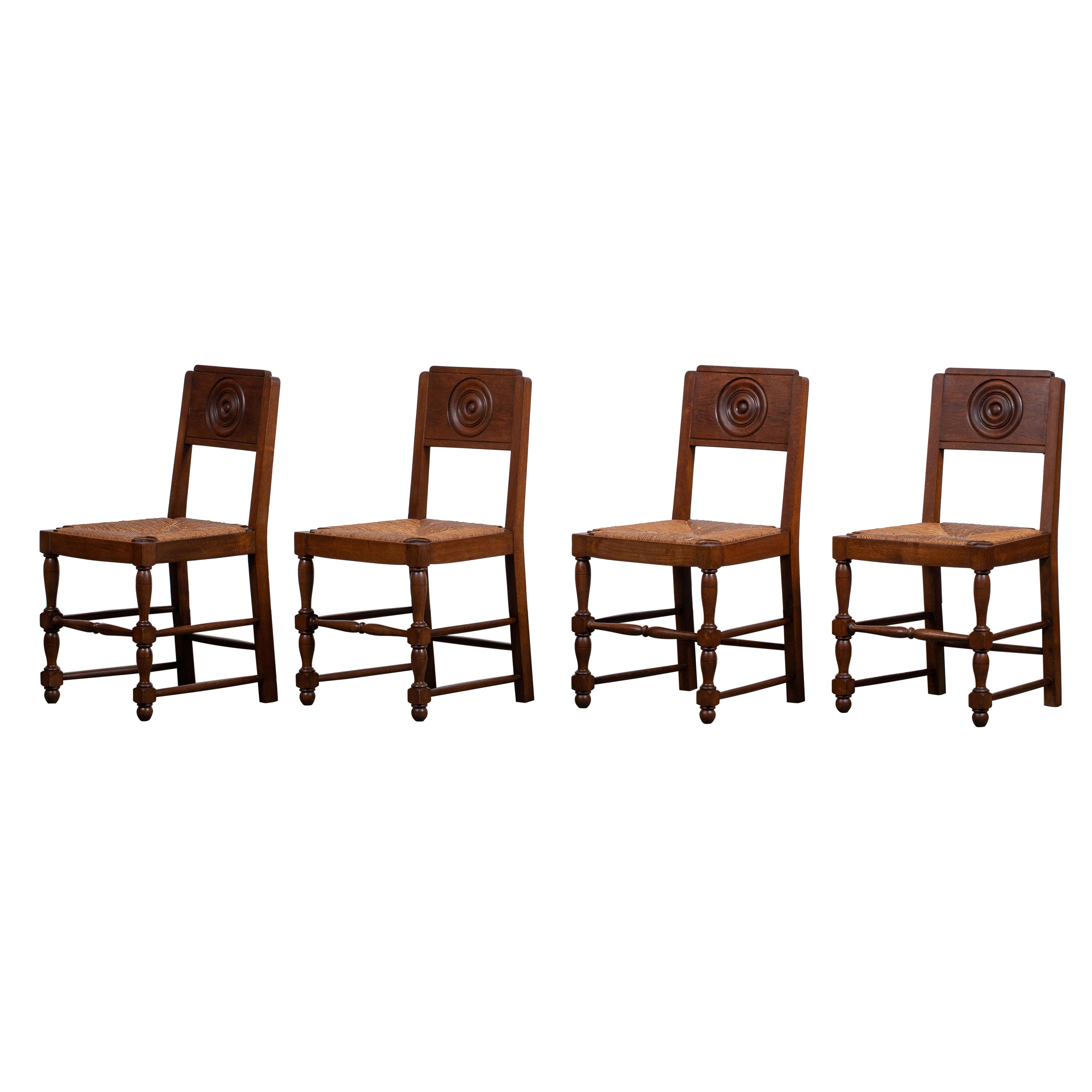 Set di 6 sedie Art Deco, Dudouyt Insp. Francia, 1940 in vendita