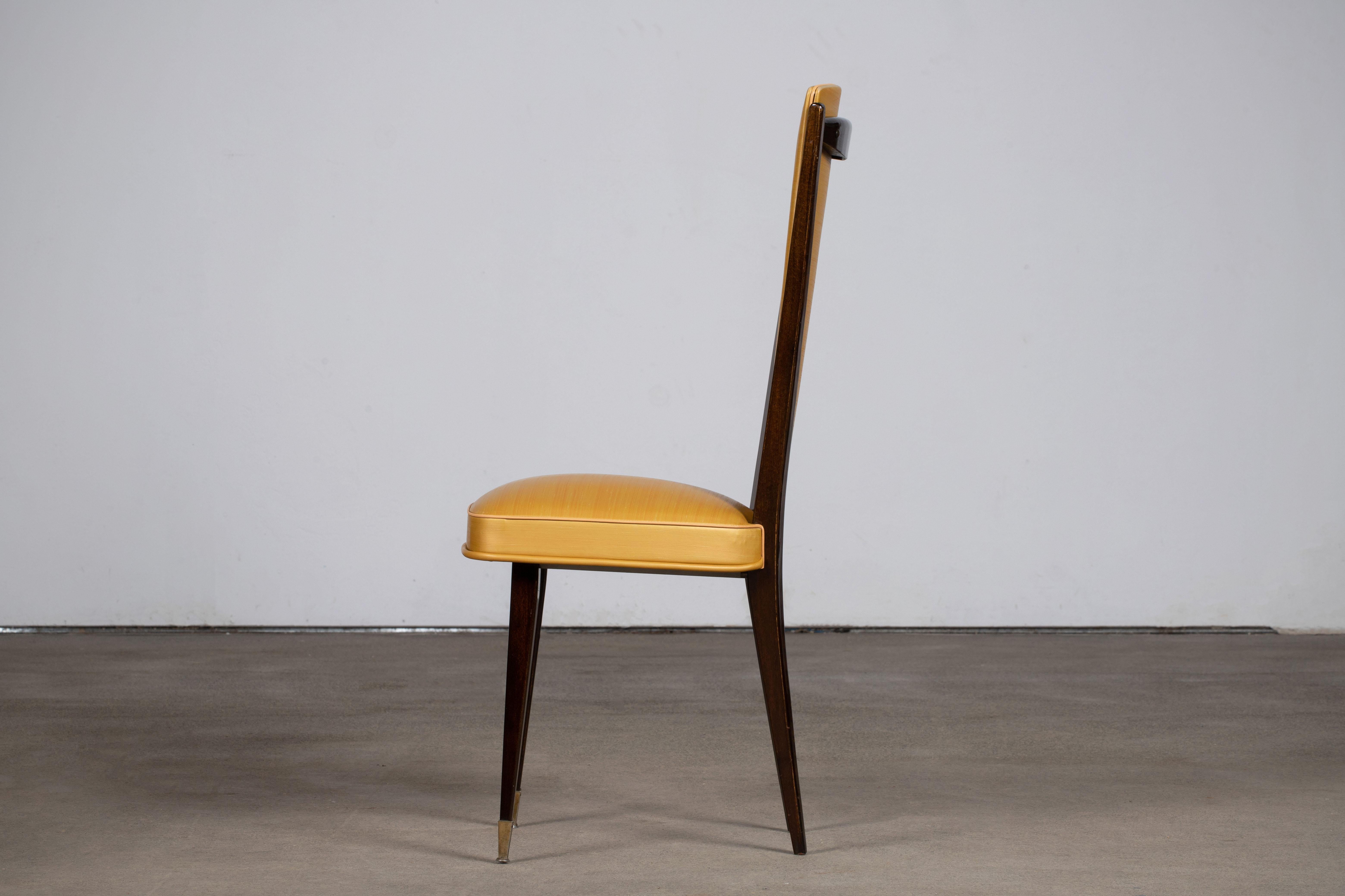 Set aus 6 Stühlen im Art déco-Stil, Frankreich, 1940 im Angebot 6