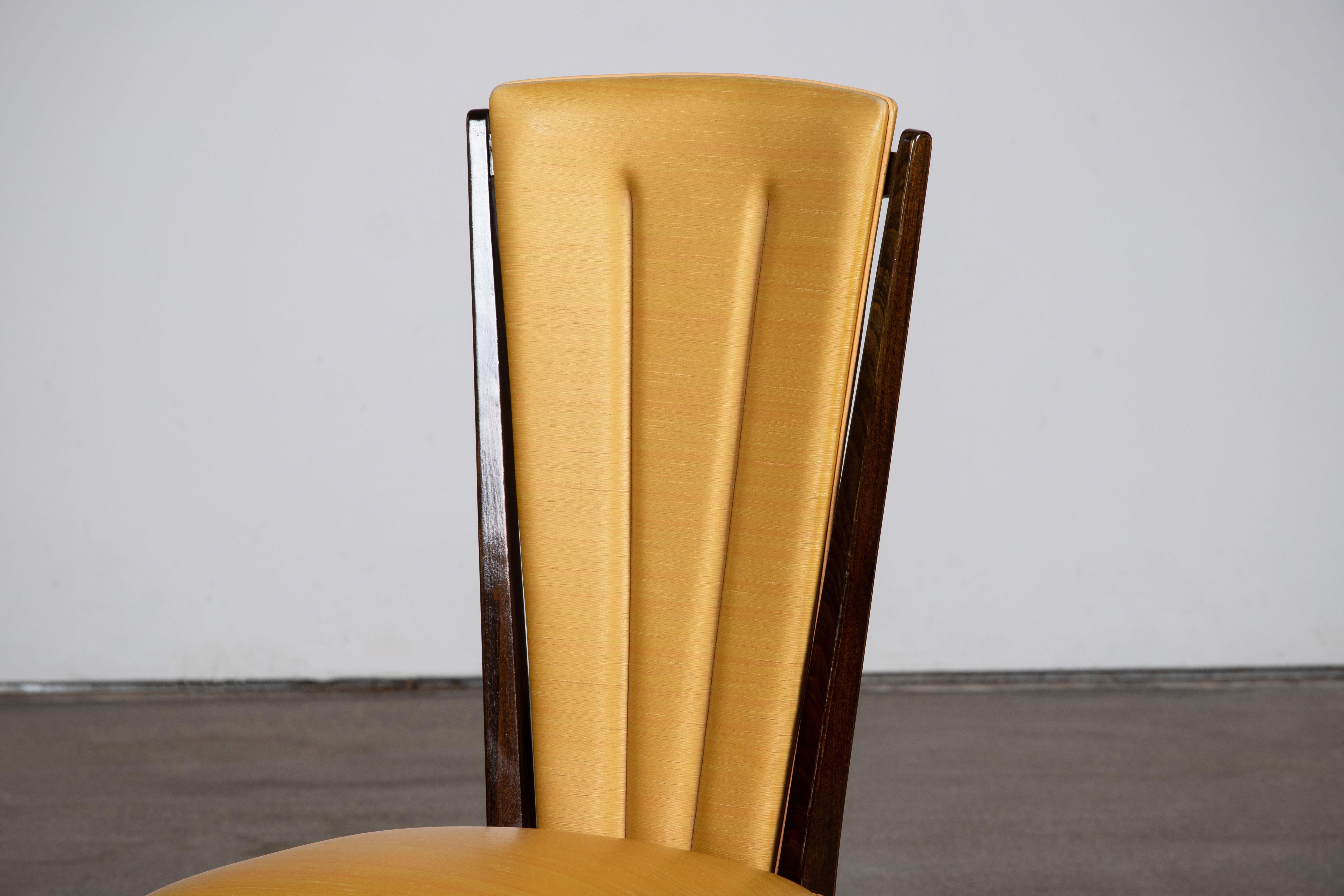 Set aus 6 Stühlen im Art déco-Stil, Frankreich, 1940 (Messing) im Angebot