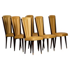 Art Deco Set of 6 Chairs, France, 1940
