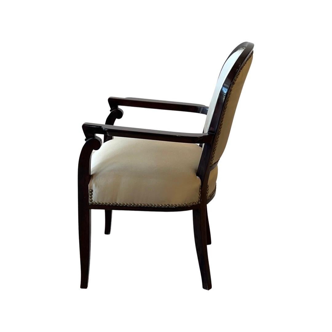 Art Deco Set of 6 Dining Chairs by Jules Leleu In Good Condition For Sale In Miami, FL