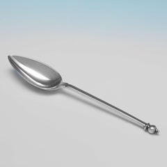 Art Deco Set of 6 Sterling Silver Grapefruit Spoons David Fullerton London 1930
