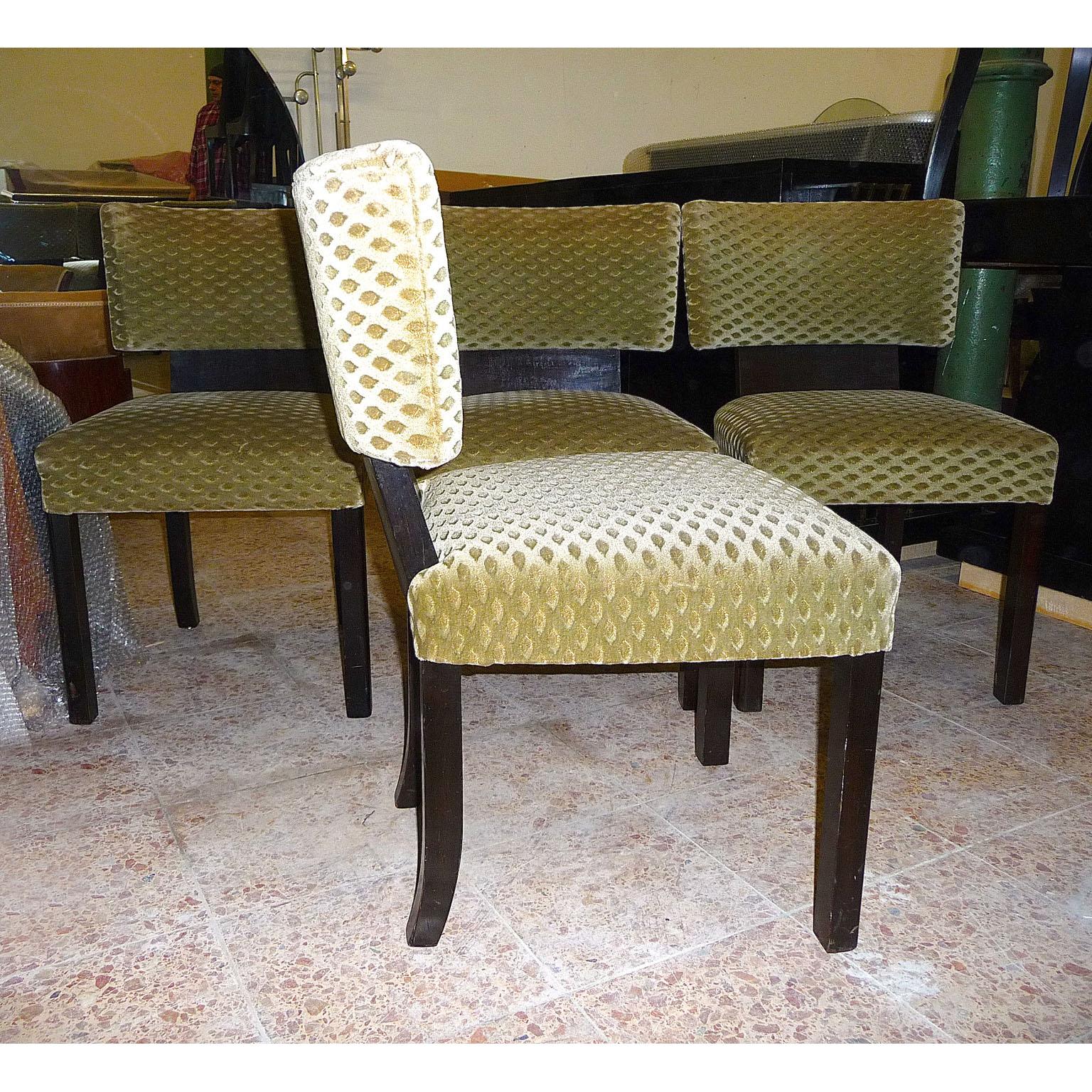 Art Deco Set of Four Dining Chairs Designed by Bruno Paul For Sale 7