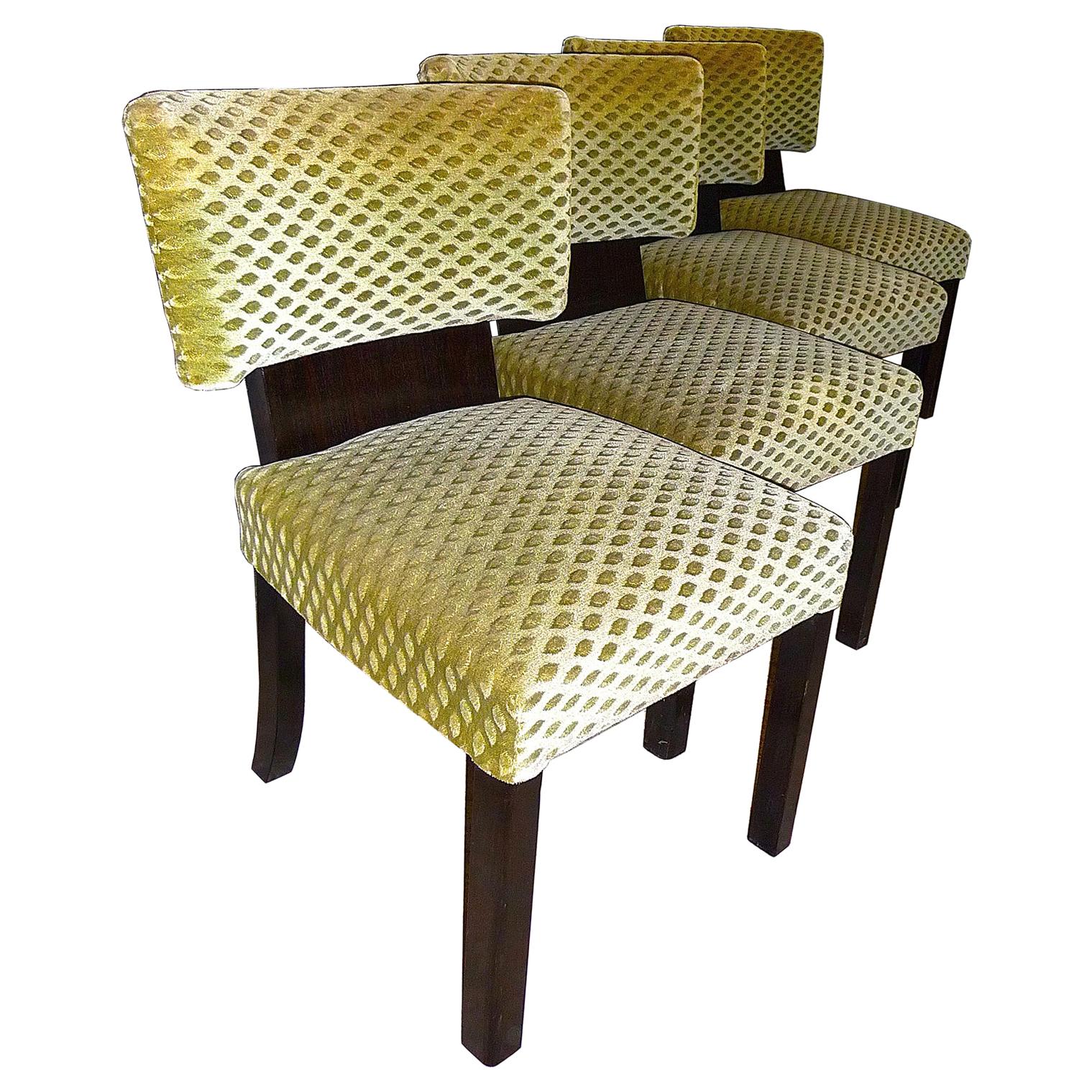Art Deco Set of Four Dining Chairs Designed by Bruno Paul For Sale