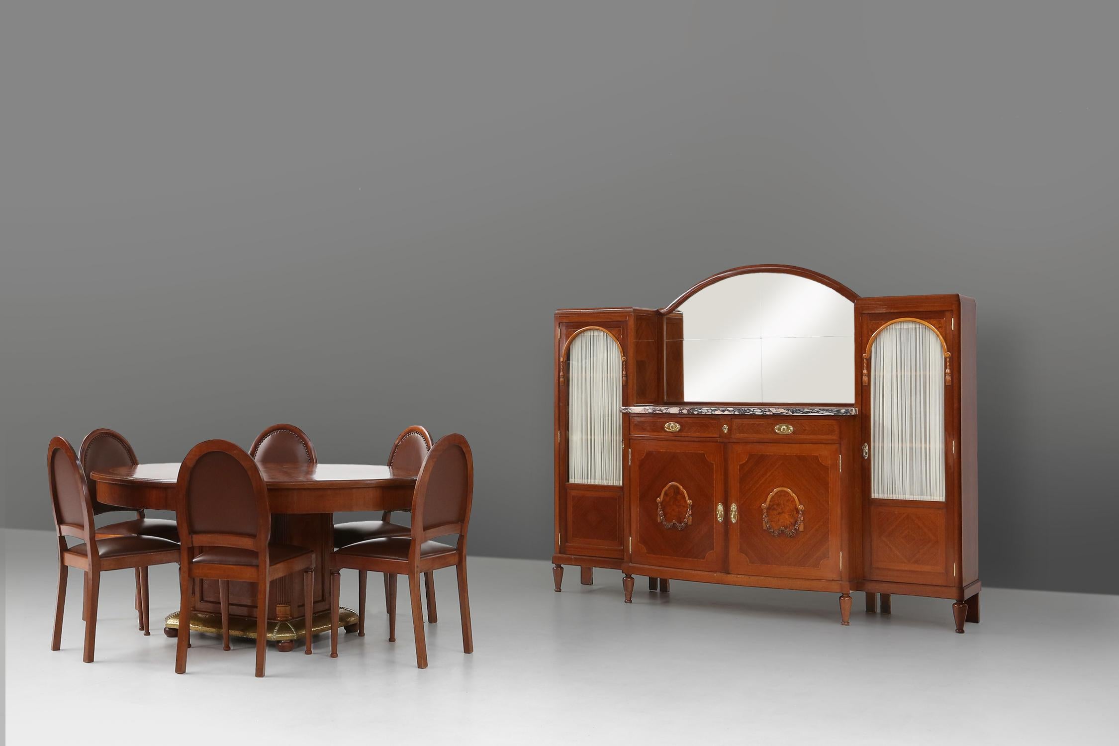 Art Deco set of six chairs by De Coene 1930 For Sale 7