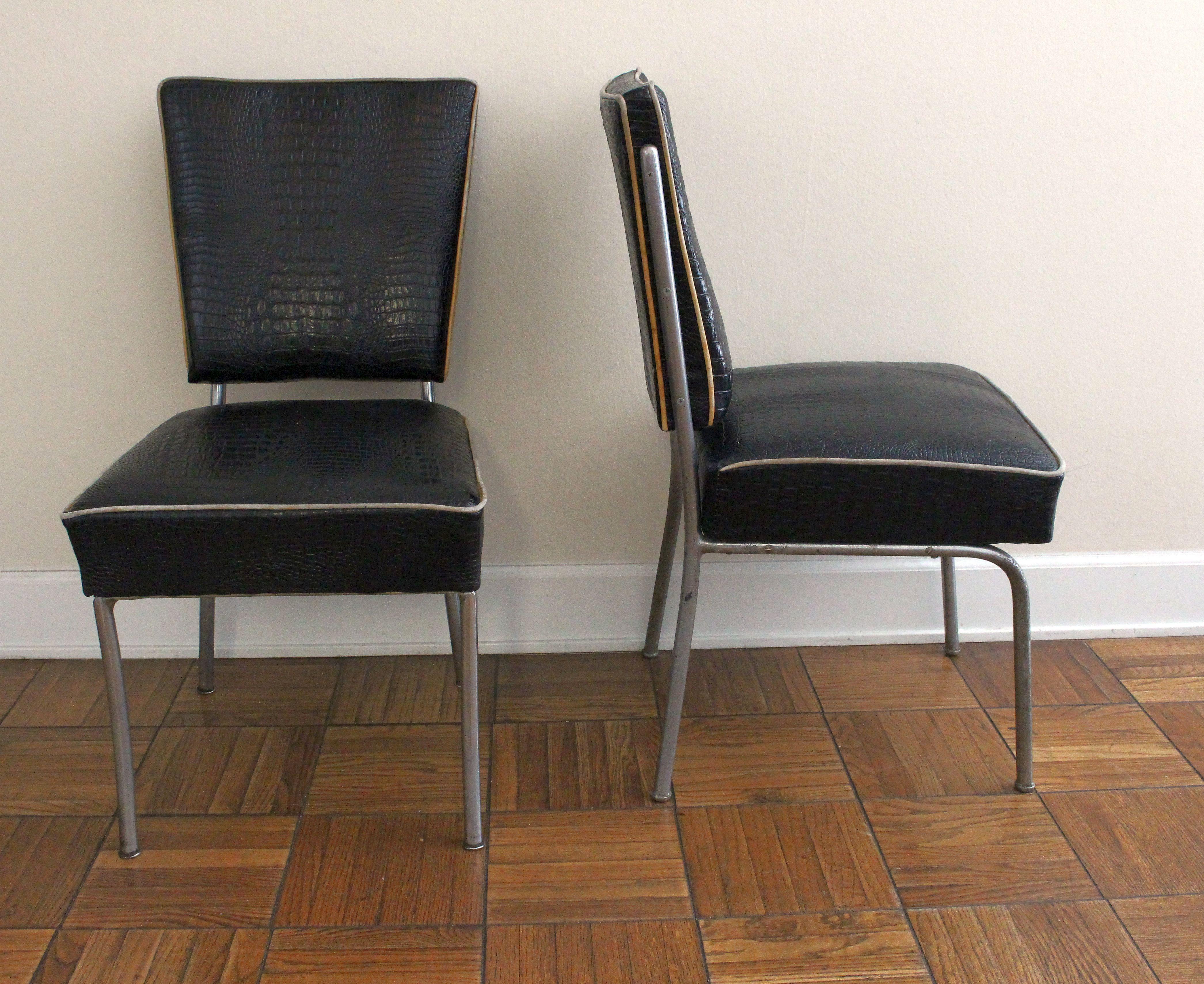 French Art Deco Set of Six Chairs