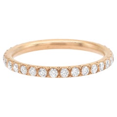 Eternity-Ring aus 18 Karat Roségold mit Diamant im Art-déco-Stil, 0,65 Gesamtkaratgewicht