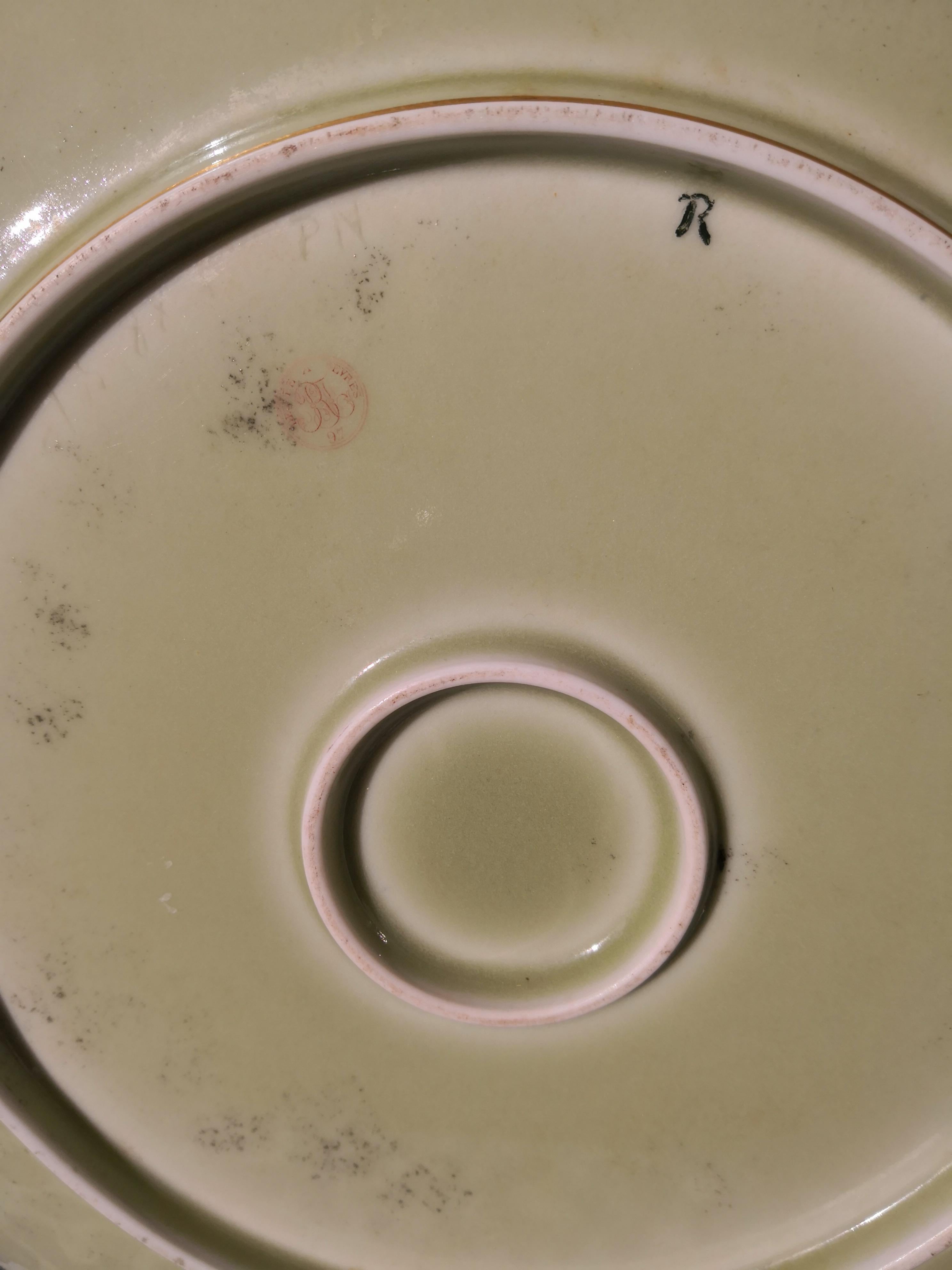  Art Deco Sevres Ceramic Plate in Celadon In Excellent Condition In Kitzbuhel, AT