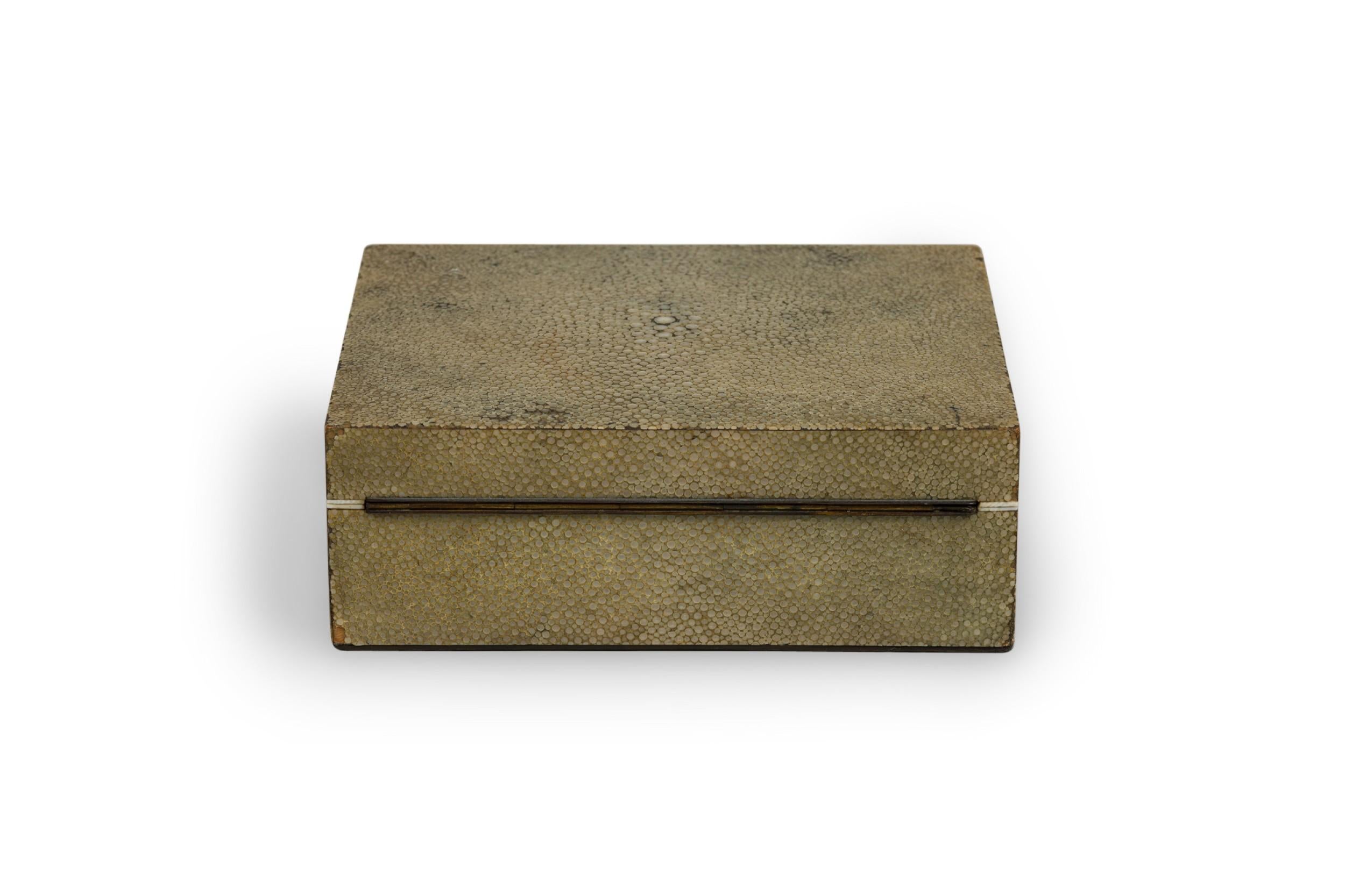 Art Deco Shagreen and Bone Trimmed Box In Good Condition For Sale In Queens, NY