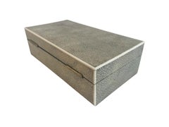 Art Deco Shagreen Box with Divided Interior Marked "Asprey / London)