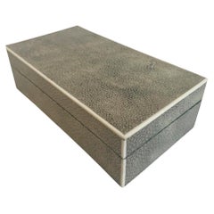 Art Deco Shagreen Box with Divided Interior Marked "Asprey / London)