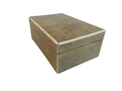 Art Deco Shagreen Covered Box of Pale Green Color