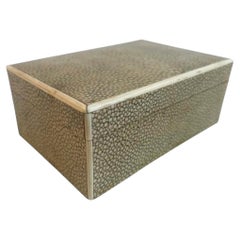 Art Deco Shagreen Covered Box of Pale Green Color