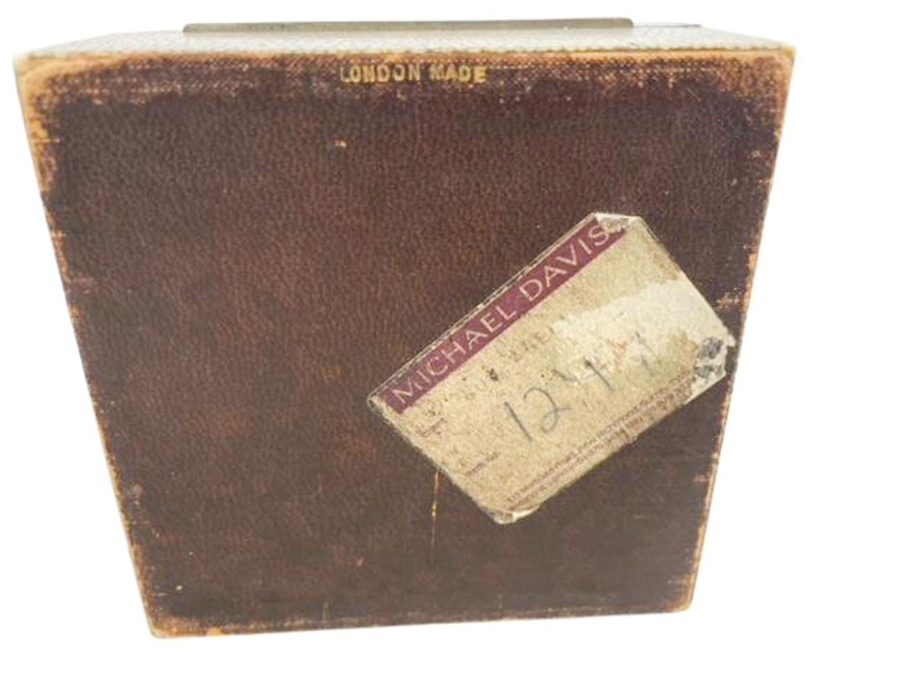 Art Deco Shagreen Covered Box with Bone Edges, Marked 