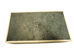 Art Deco Shagreen Covered Wood Box w/Bone Edges