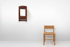 Art Deco shaving cabinet in oak with beveled mirror, France ca. 1900