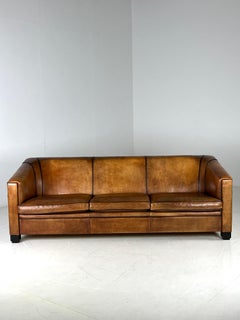 Art Deco sheep’s leather sofa