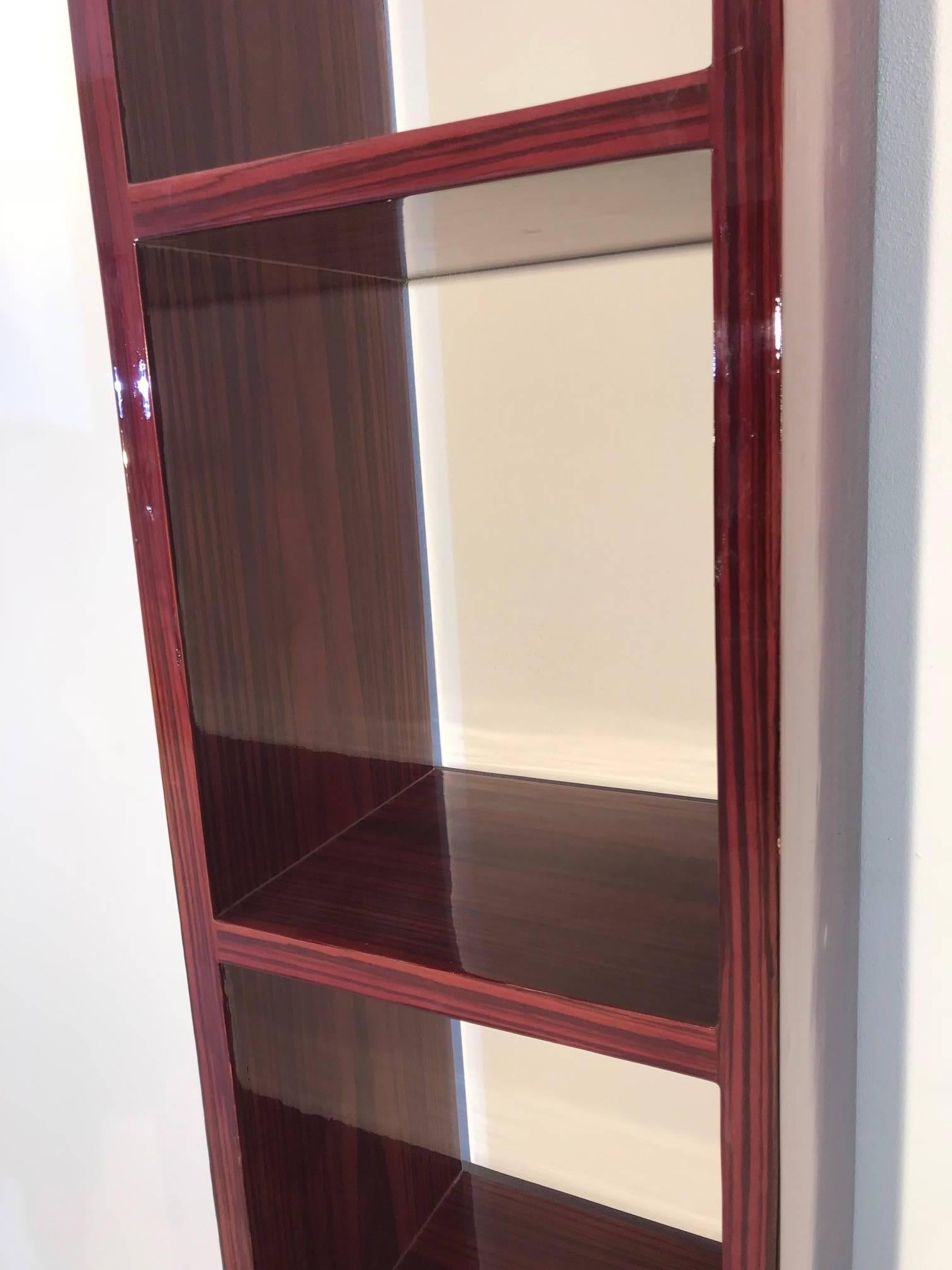 Modern Design Shelf Made of Cherry Wood For Sale