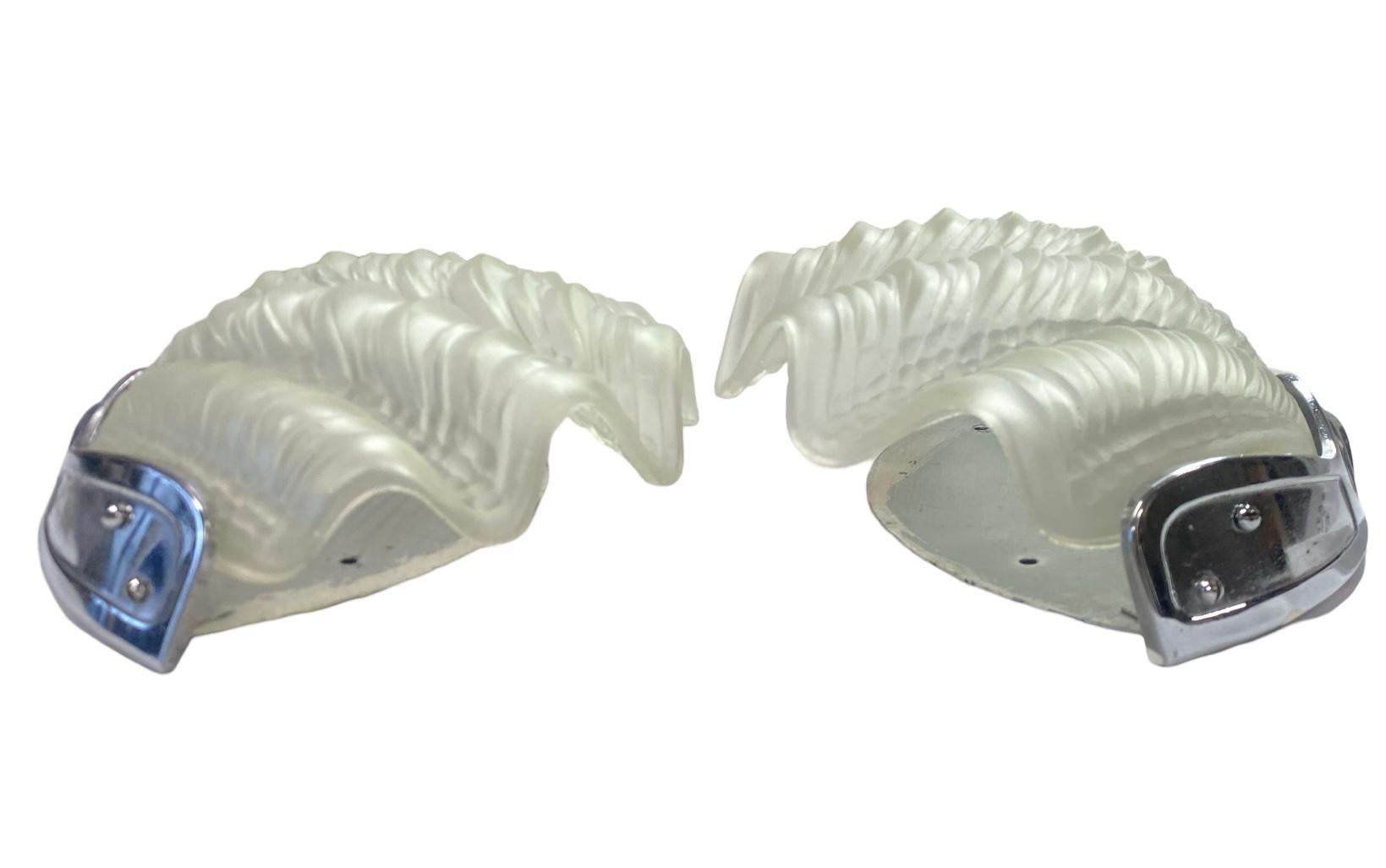 Early 20th Century Art Deco Shell Ceiling Light and matching wall lights