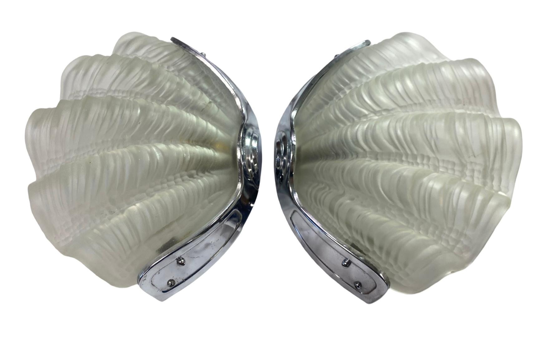 Art Deco Shell Ceiling Light and matching wall lights 1