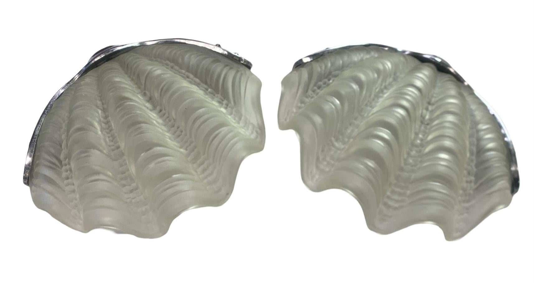 Art Deco Shell Ceiling Light and matching wall lights 2