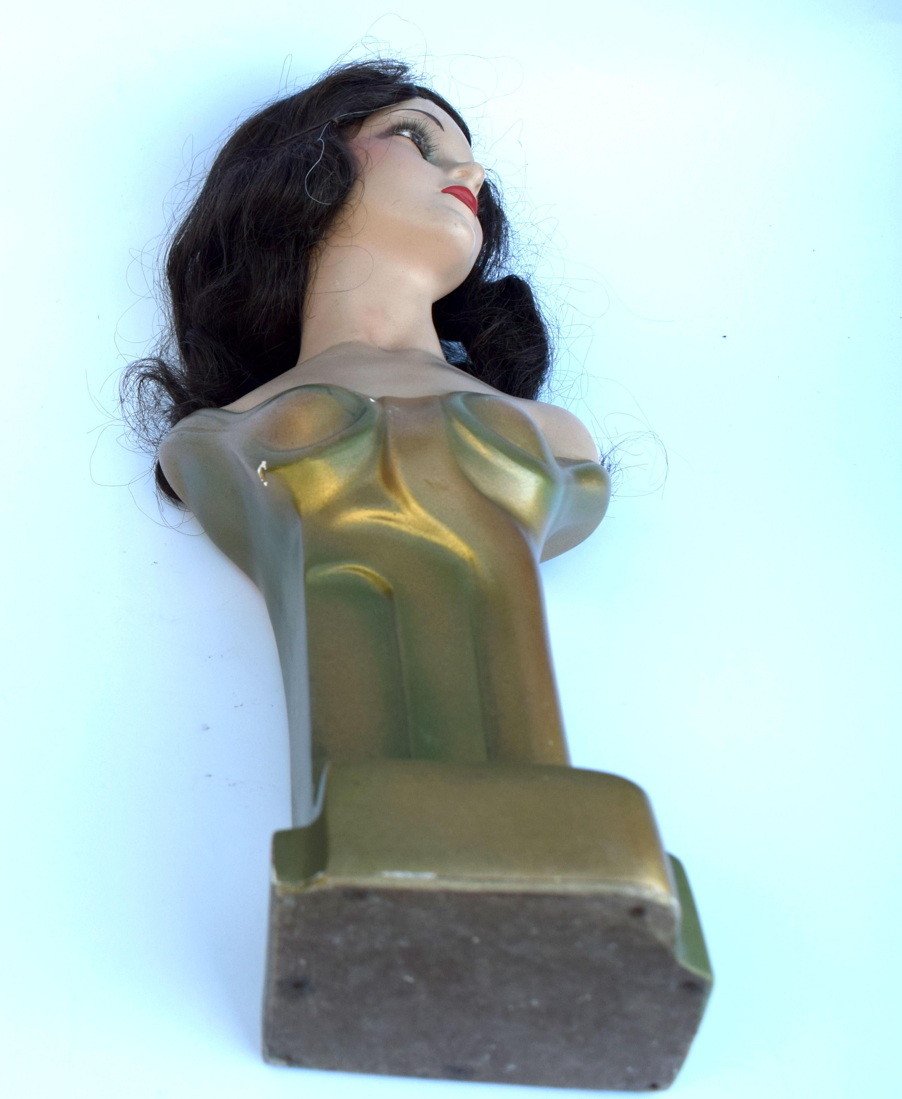 Maniquí de mostrador de tienda Art Decó, Inglaterra, c1930 Yeso en venta