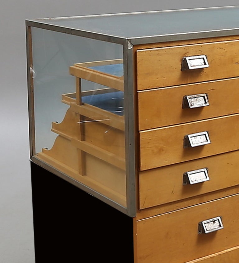 Art Deco Shop Display Case Drawers Swedish Early 20th Century