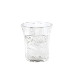 Vaso Chupito Art Decó con Motivos Neoclásicos Moldeados y Esmerilados firmado Lalique