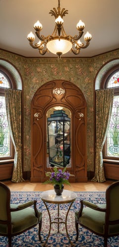 Art Deco Showcase, 1920, French, Materials: Iron and Glass Paste