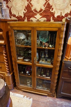 Art Deco Showcase Bookcase Curio Cabinet Solid Teak
