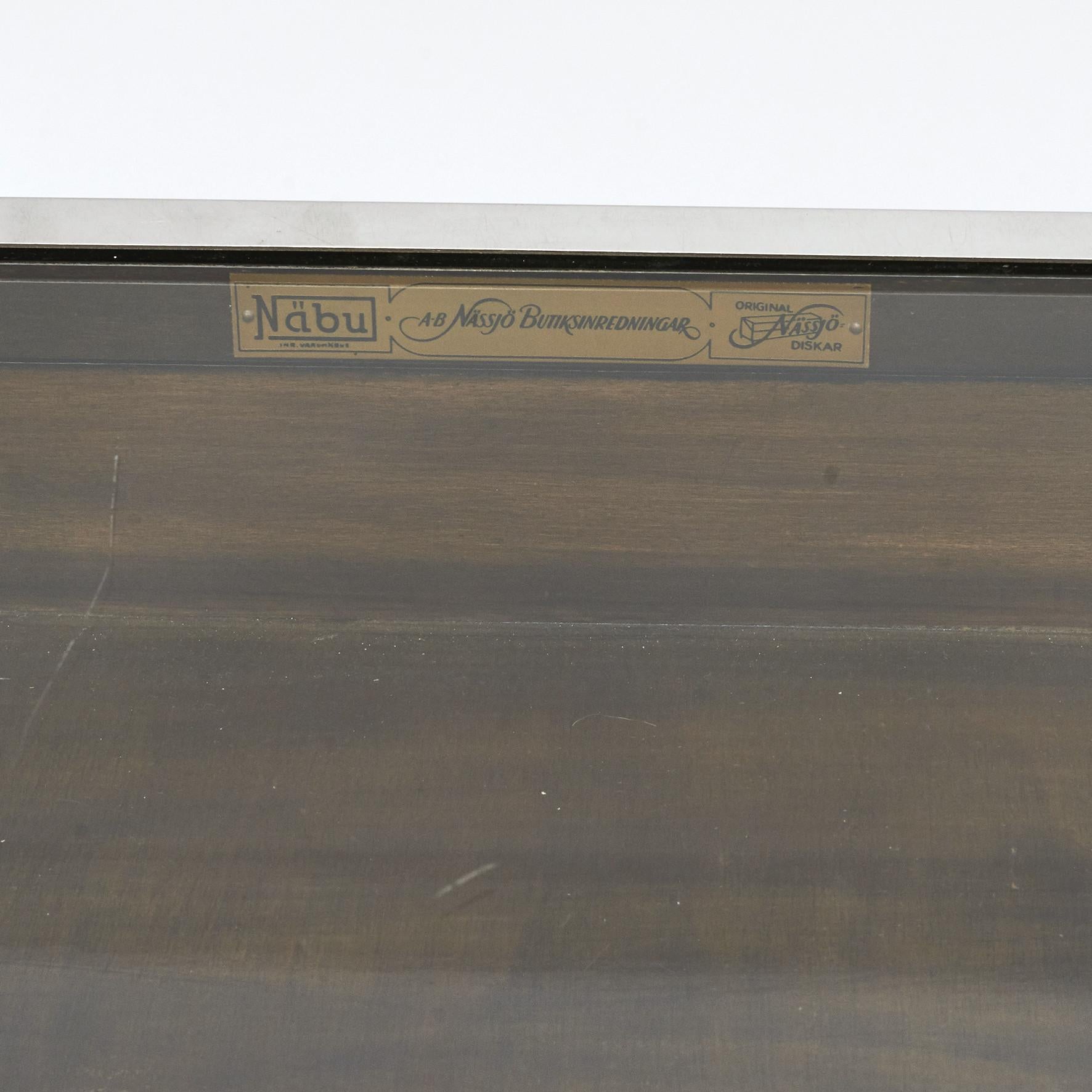 Polished Art Deco Showcase Counter