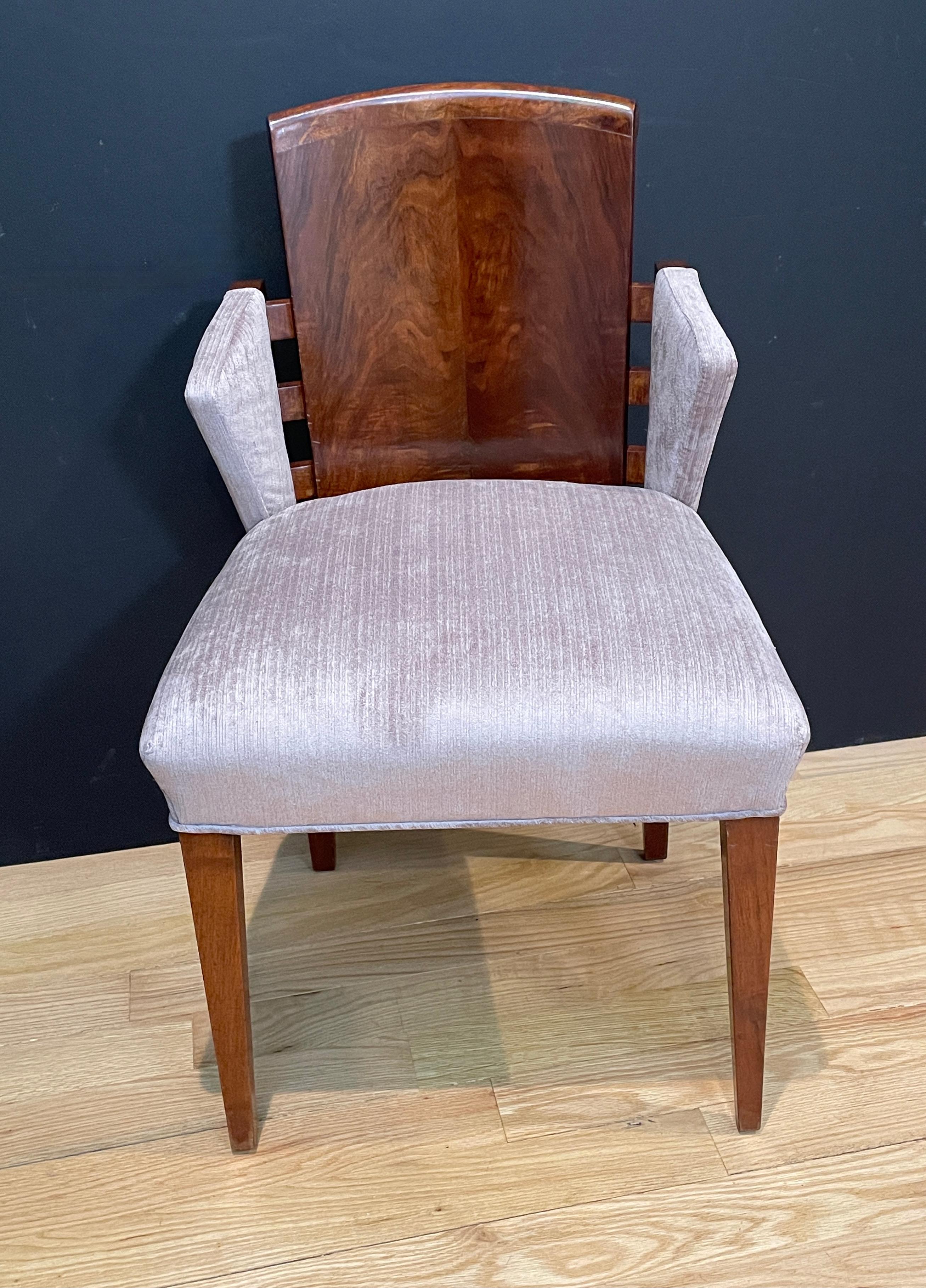 Veneer Art Deco Side Chair