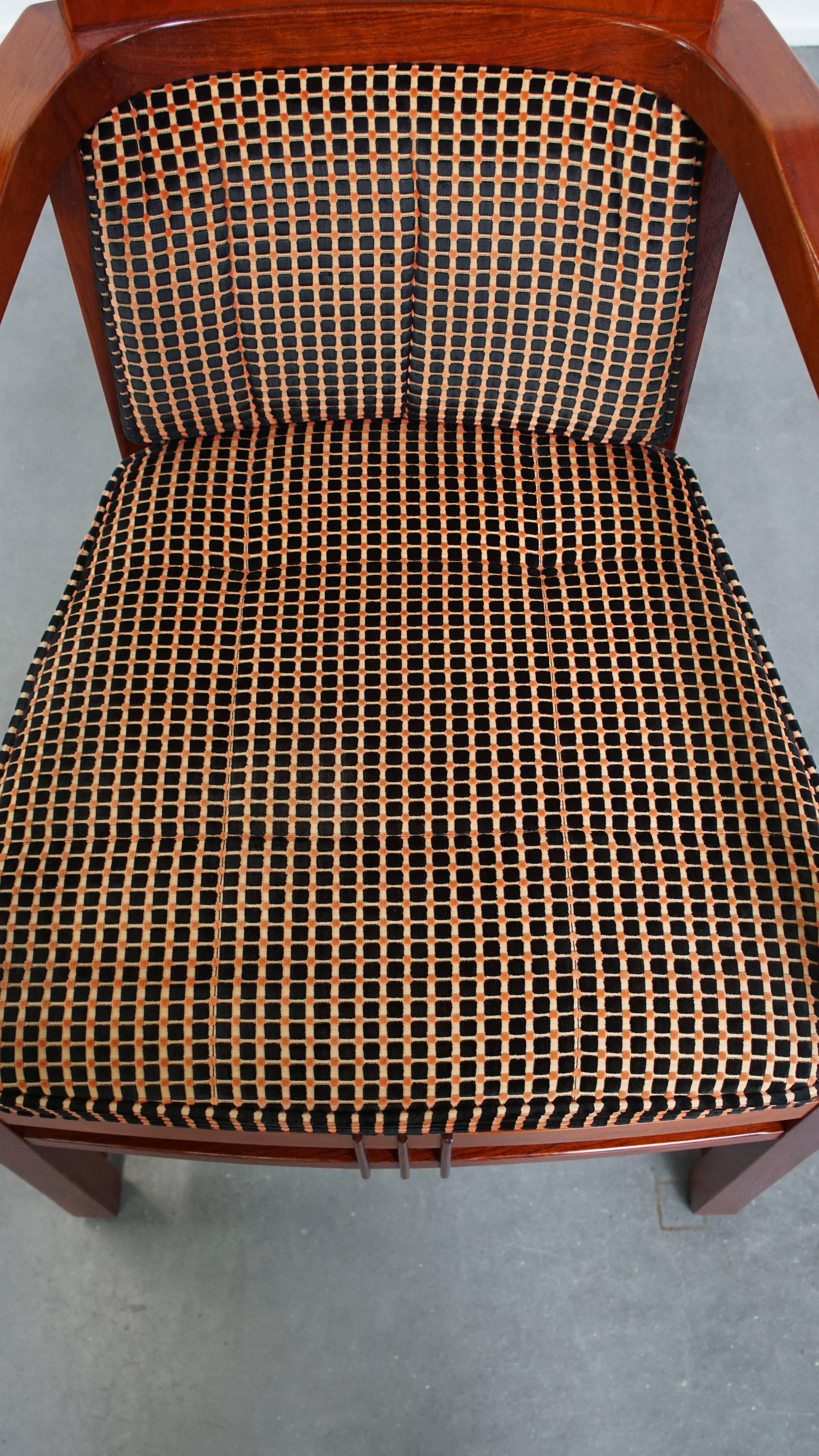 Tissu Chaise d'appoint Art déco avec accoudoirs de Schuitema de la série Decoforma en vente