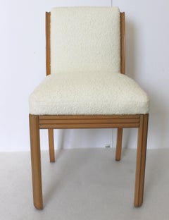 Art Deco Side Chair with Boucle Upholstery