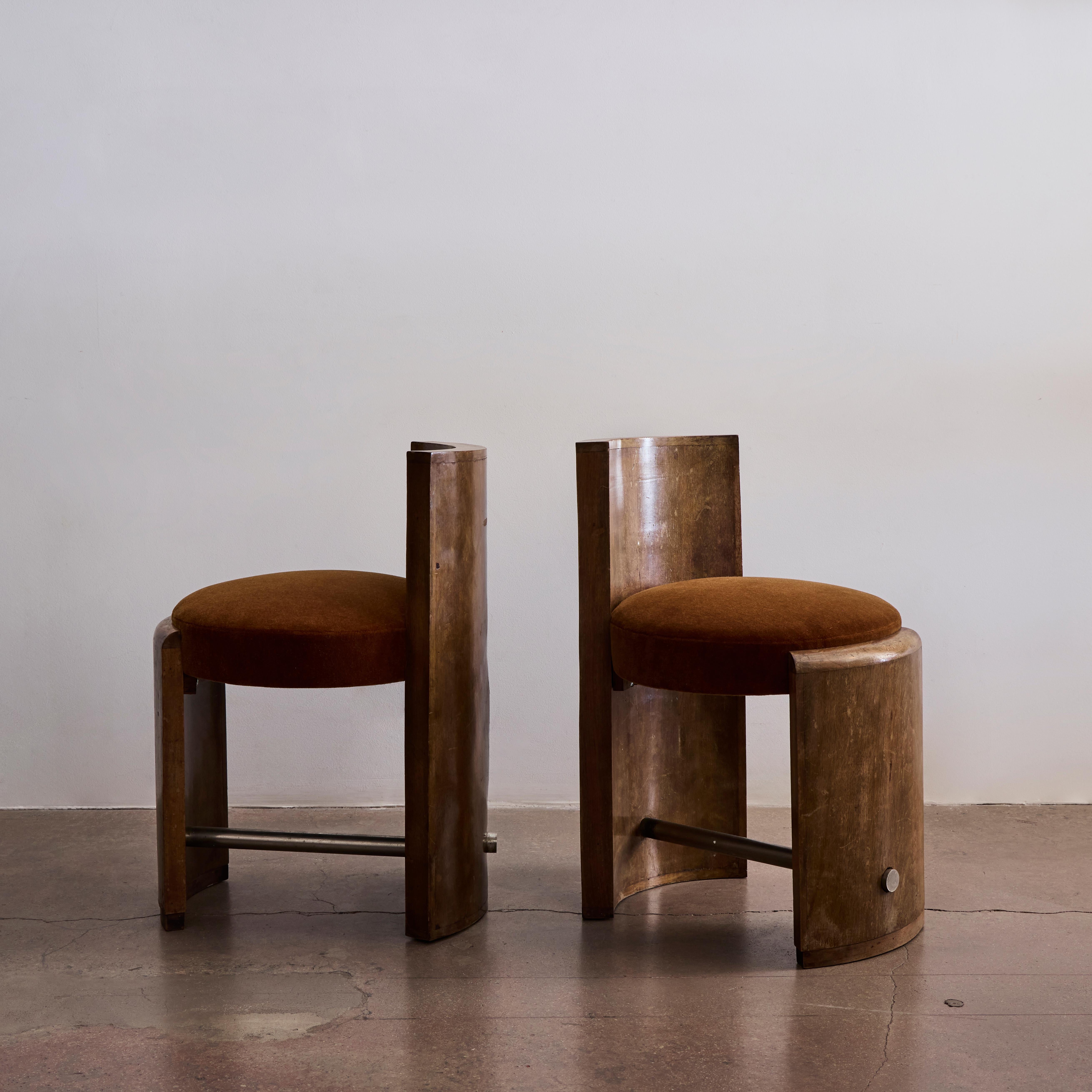 Veneer Art Deco Side Chairs For Sale